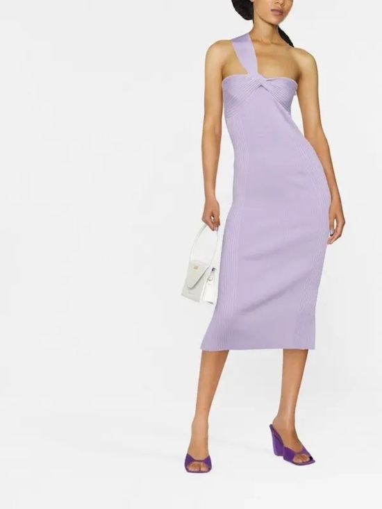 Jonathan Simkhai Dresses & Skirts - $485 Jonathan Simkhai Lavender One-Shoulder Ribbed Dress Size M